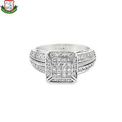 Woman's Charriol Diamond Engagement Ring in 18K White Gold .84CTW